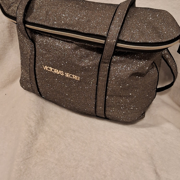 Victoria's Secret Glitter Tote Bag - Black and Silver - Picture 1 of 6